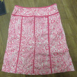 NORTONMCNAUGHTON STRETCH PINK/WHITE SKIRT/SZ 8